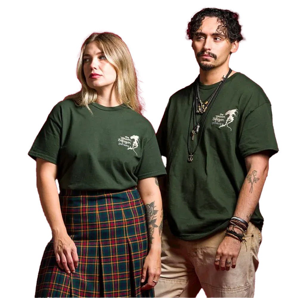 Green - Lifestyle - The Lord Of The Rings Unisex Adult Green Dragon Embroidered T-Shirt