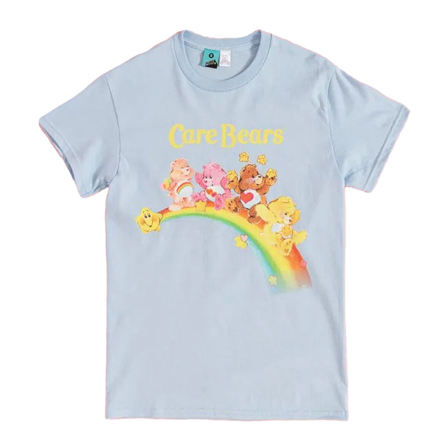 Blue - Front - Care Bears Unisex Adult Rainbow T-Shirt