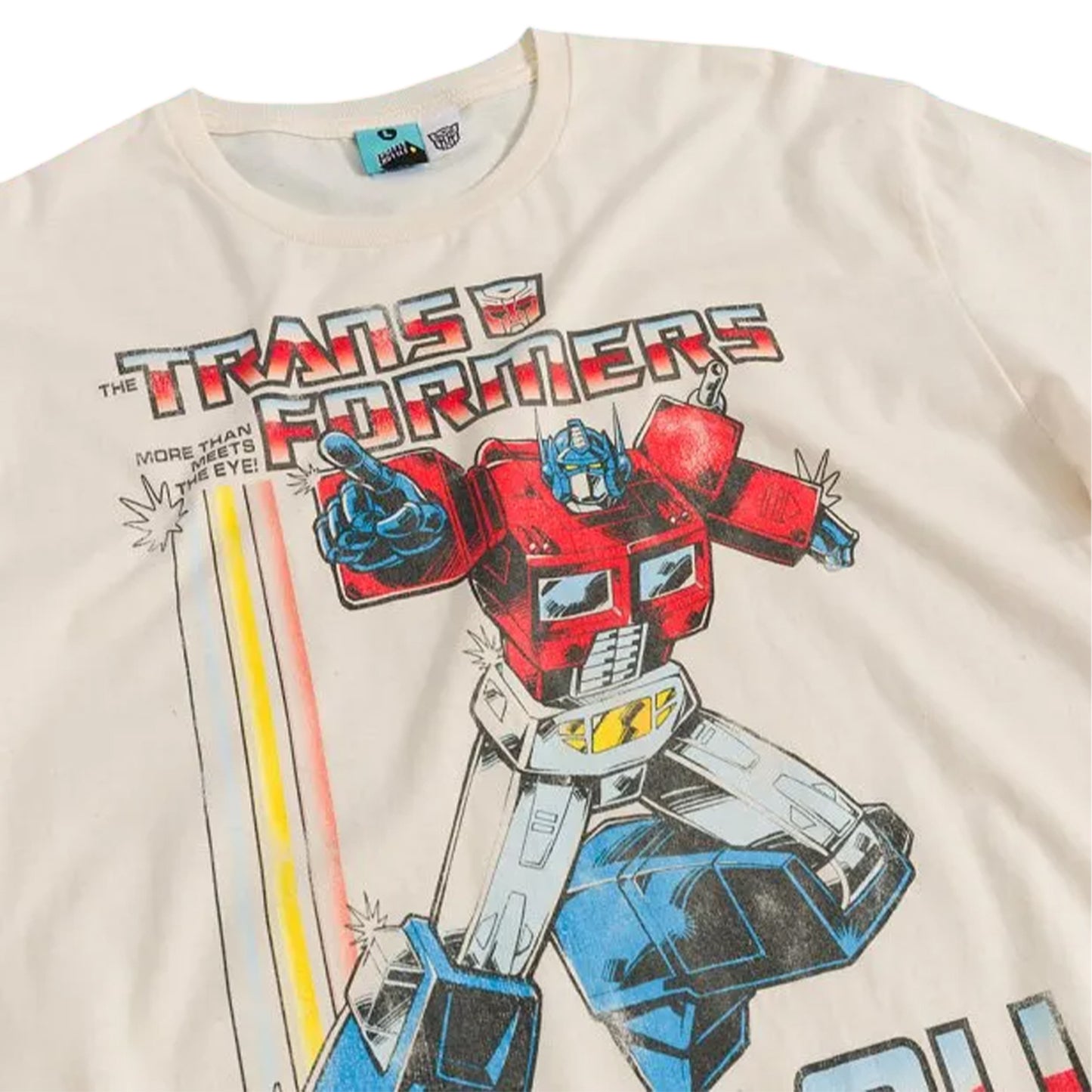 Ecru - Side - Transformers Unisex Adult Optimus Prime T-Shirt