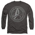 Charcoal - Front - Star Trek: Discovery Unisex Adult Enterprise Crest T-Shirt
