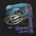 Black - Side - Star Trek Unisex Adult Enterprise NX 01 T-Shirt