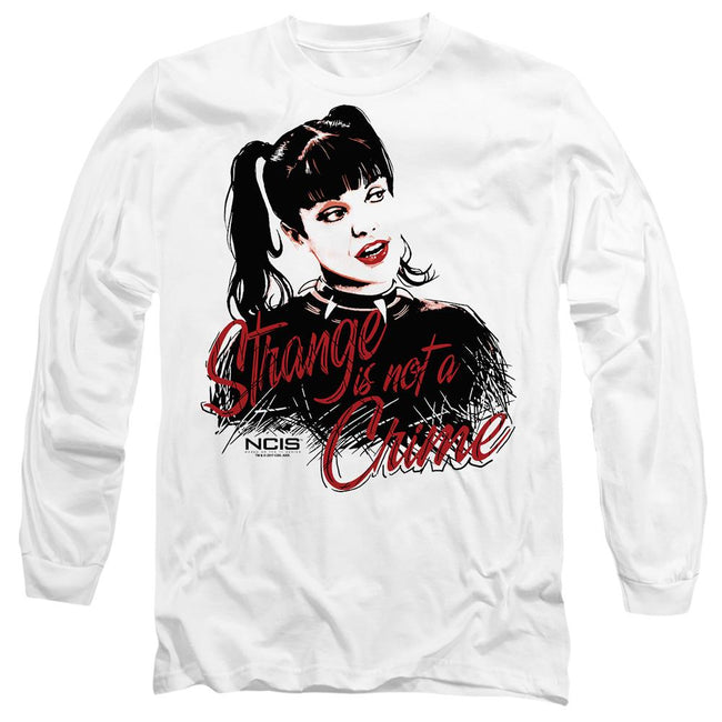 White - Side - NCIS Unisex Adult Strange Is Not A Crime T-Shirt