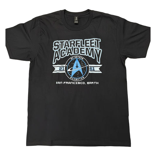 Black - Front - Star Trek Unisex Adult Starfleet Academy Earth T-Shirt