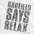 White - Back - Garfield Unisex Adult Relax T-Shirt