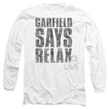 White - Side - Garfield Unisex Adult Relax T-Shirt