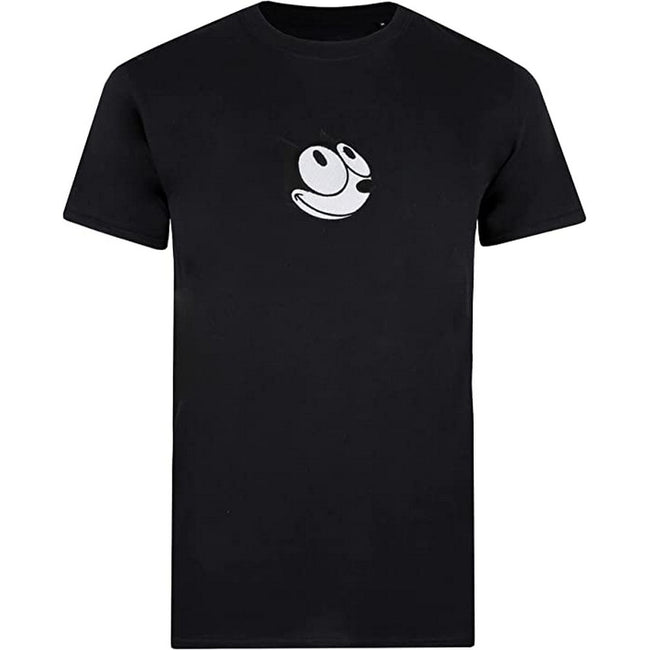 Black-White - Front - Felix The Cat Mens Embroidered T-Shirt
