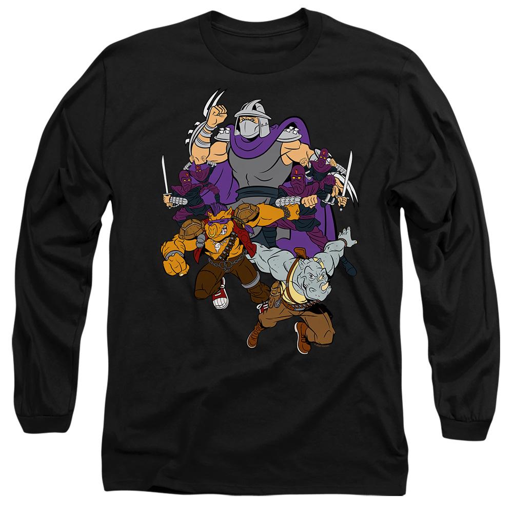 Black - Side - Teenage Mutant Ninja Turtles Unisex Adult Shredder And Foot Clan T-Shirt