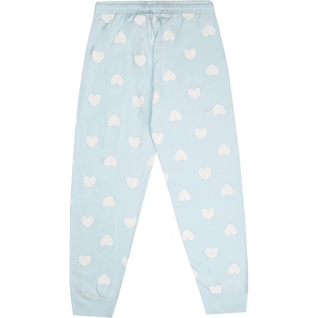 Pink-Blue-Black - Back - Alice In Wonderland Womens-Ladies Logo Long Pyjama Set