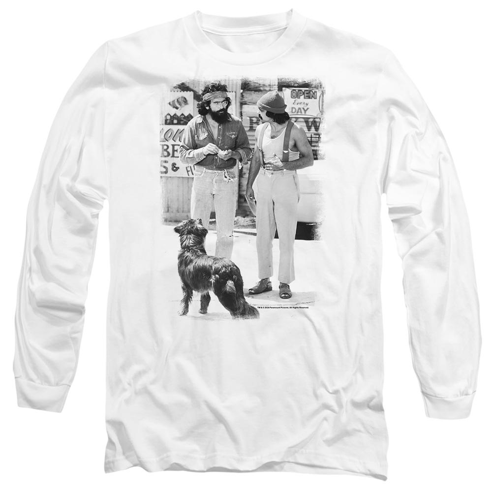 White - Side - Cheech & Chong Unisex Adult Up In Smoke Dog T-Shirt