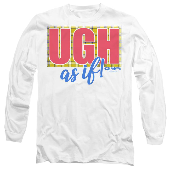 White - Side - Clueless Unisex Adult Ugh As If T-Shirt