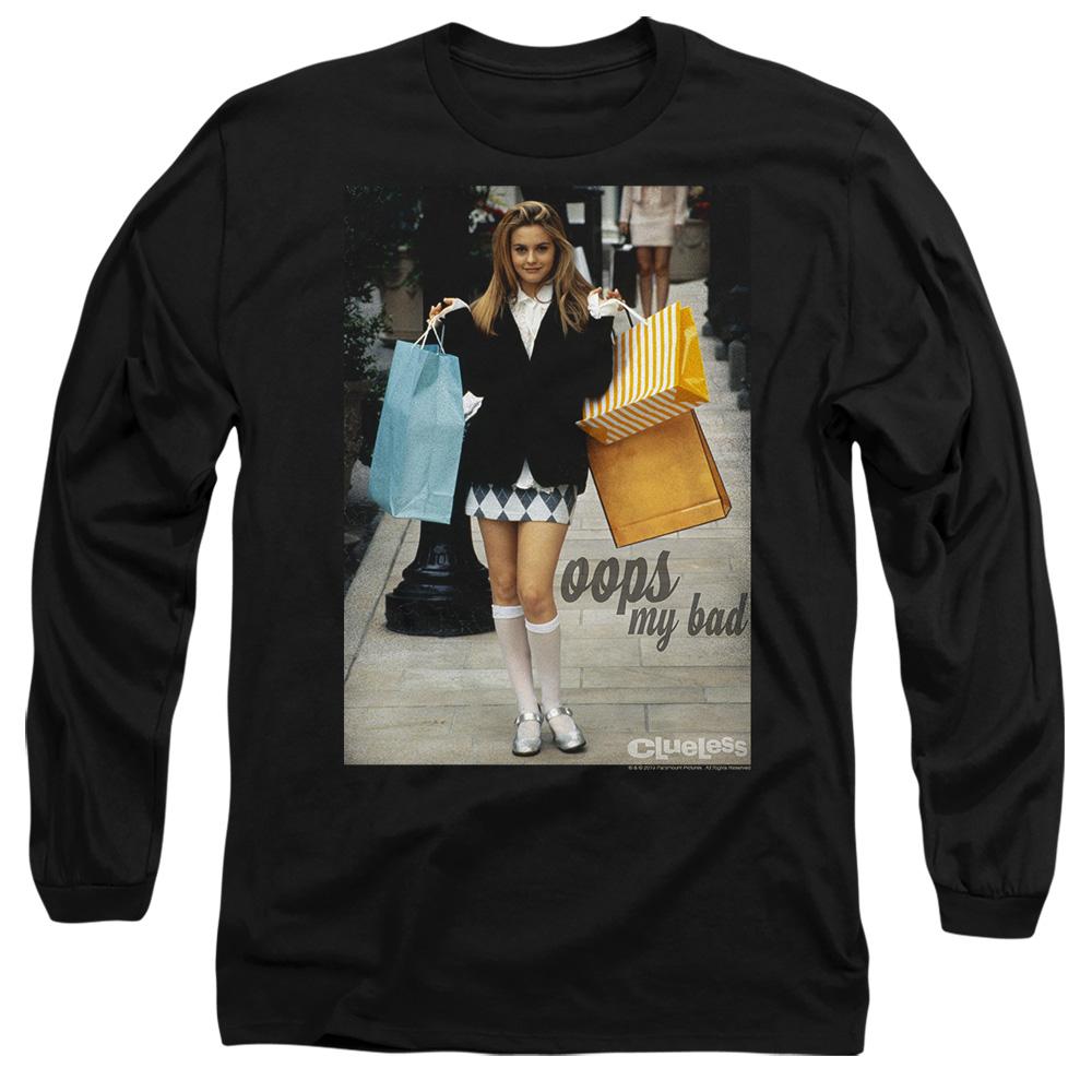 Black - Side - Clueless Unisex Adult Oops My Bad T-Shirt