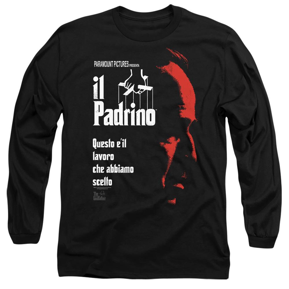 Black - Side - The Godfather Unisex Adult Italian Profile T-Shirt
