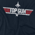 Navy - Side - Top Gun Unisex Adult Logo T-Shirt