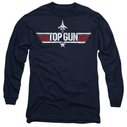 Navy - Front - Top Gun Unisex Adult Logo T-Shirt