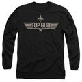 Black - Front - Top Gun Unisex Adult Monotone Logo T-Shirt