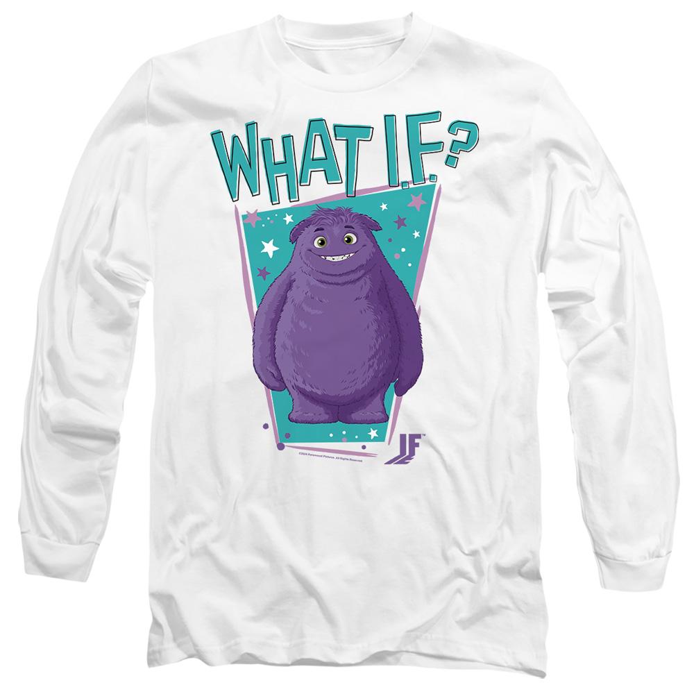 White - Side - IF Unisex Adult What If Blue Stars T-Shirt