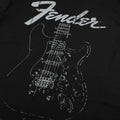 Black - Side - Fender Mens Guitar Long-Sleeved T-Shirt