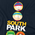 Navy - Side - South Park Unisex Adult Solid Circles T-Shirt