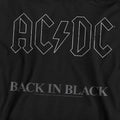 Black - Pack Shot - AC-DC Unisex Adult Back In Black Sweatshirt