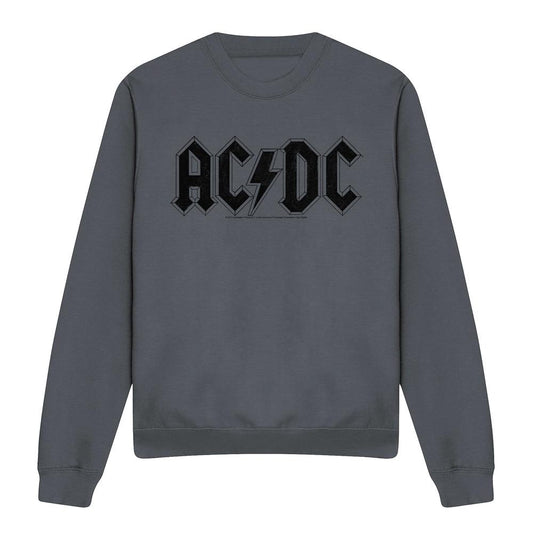 Charcoal - Front - AC-DC Unisex Adult Worn Logo Sweatshirt
