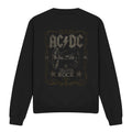 Black - Front - AC-DC Unisex Adult Rock Label Sweatshirt