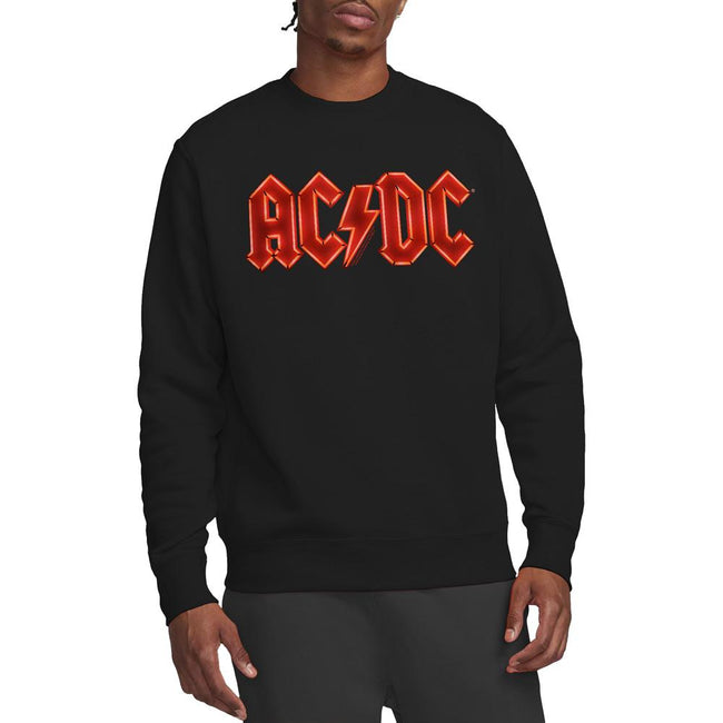Black - Side - AC-DC Unisex Adult PWR-UP Logo Sweatshirt