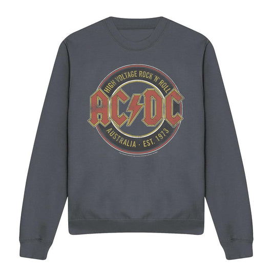 Charcoal - Front - AC-DC Unisex Adult Est. ´73 Sweatshirt