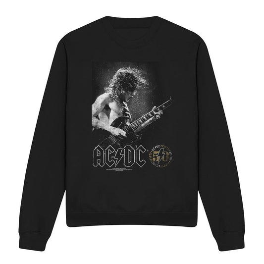 Black - Front - AC-DC Unisex Adult Photo Guitar Sweatshirt