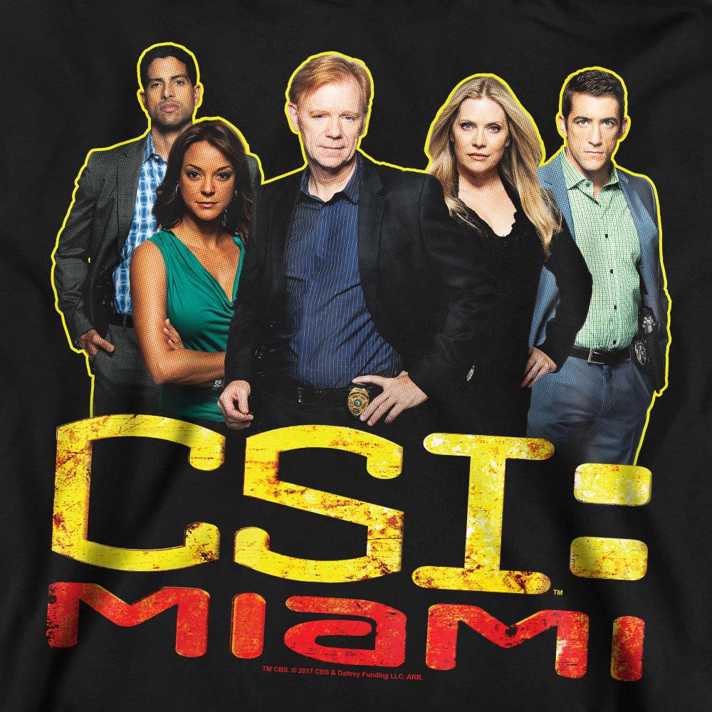 Black - Pack Shot - CSI: Miami Unisex Adult Cast Sweatshirt