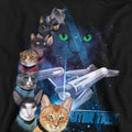 Black - Side - Star Trek Unisex Adult Feline Galaxy Sweatshirt