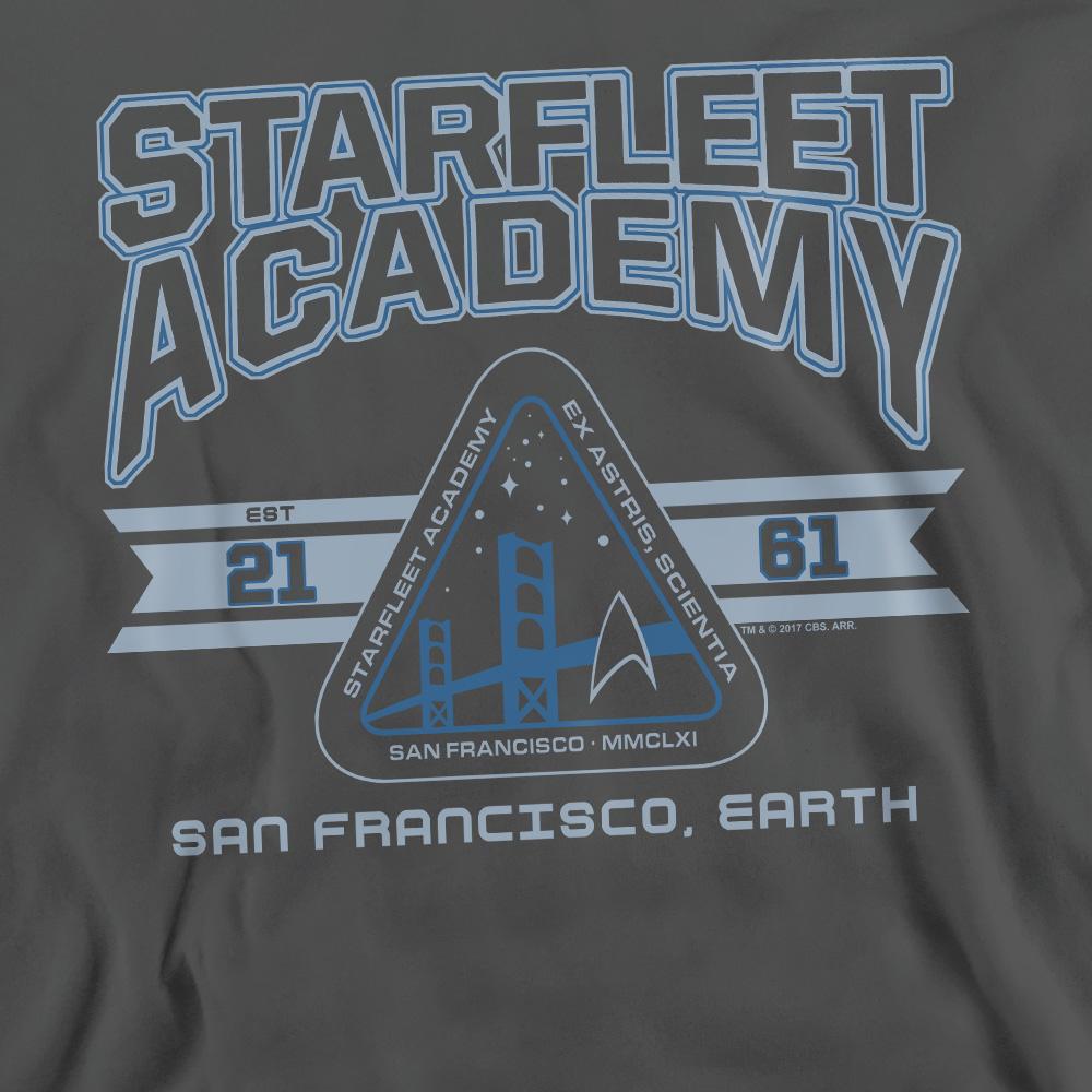 Charcoal - Pack Shot - Star Trek Unisex Adult Starfleet Academy Earth Sweatshirt