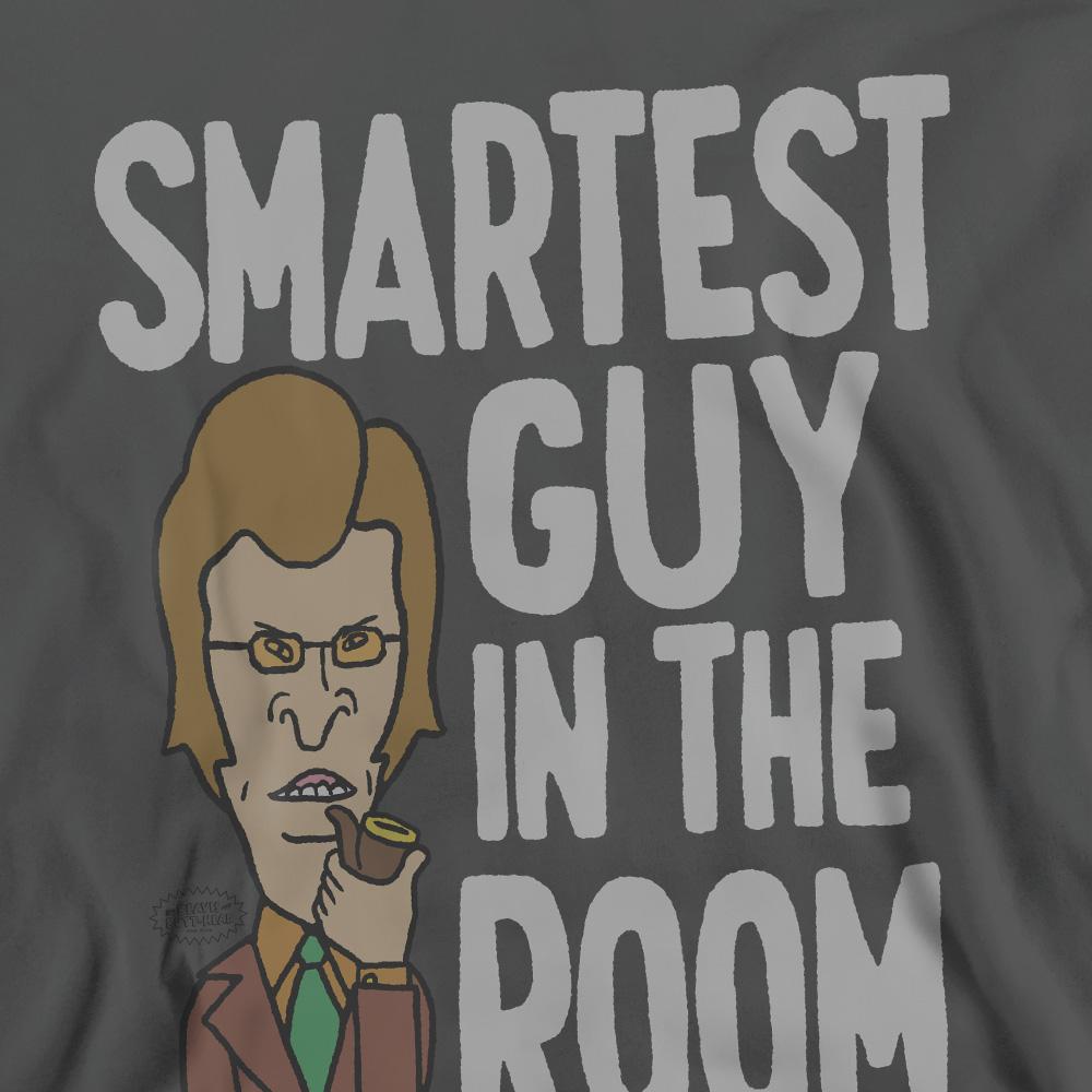 Charcoal - Pack Shot - Beavis & Butthead Unisex Adult Smartest Guy In The Room Sweatshirt