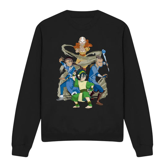 Black - Front - Avatar: The Last Airbender Unisex Adult Team Avatar Elements Sweatshirt