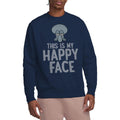 Navy - Lifestyle - SpongeBob SquarePants Unisex Adult Happy Face Sweatshirt