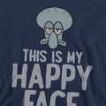Navy - Side - SpongeBob SquarePants Unisex Adult Happy Face Sweatshirt