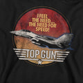 Black - Side - Top Gun Unisex Adult Fighter Sweatshirt