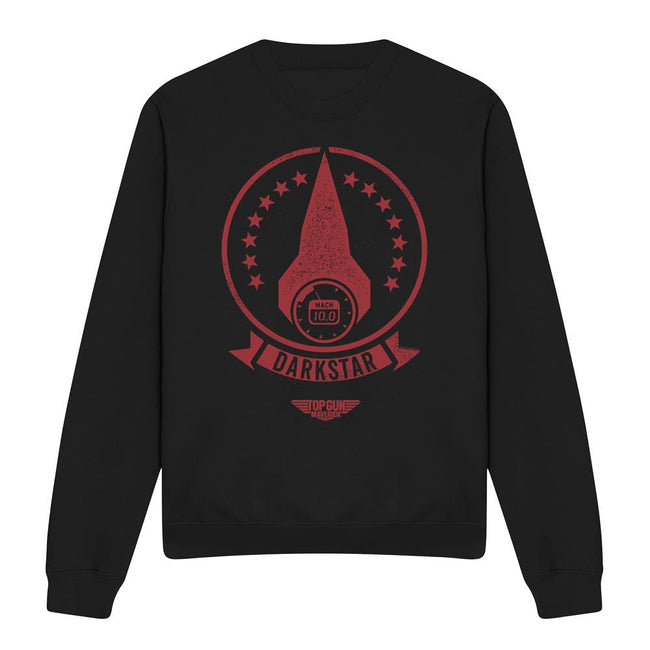 Black - Front - Top Gun Unisex Adult Darkstar Logo Sweatshirt
