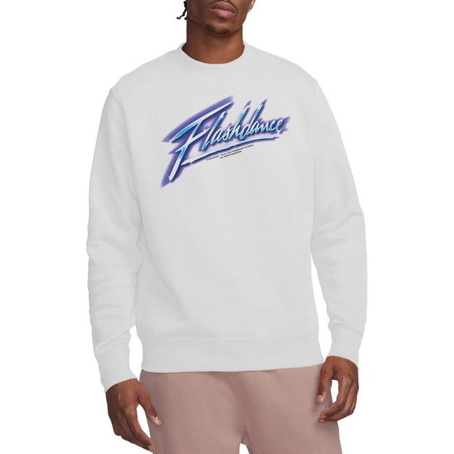 White - Lifestyle - Flashdance Unisex Adult Logo Sweatshirt