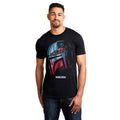 Black - Side - Star Wars: The Mandalorian Mens Helmet Cotton T-Shirt