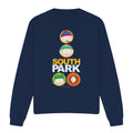 Navy - Front - South Park Unisex Adult Solid Circles Sweatshirt