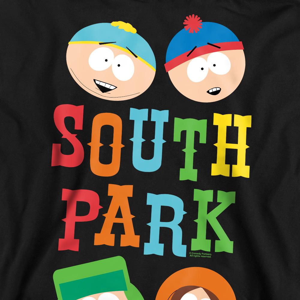 Black - Pack Shot - South Park Unisex Adult Best Buds Sweatshirt