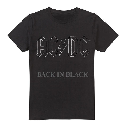 Black - Front - AC-DC Mens Back In Black T-Shirt