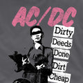 Charcoal - Pack Shot - AC-DC Mens Dirty Deeds T-Shirt