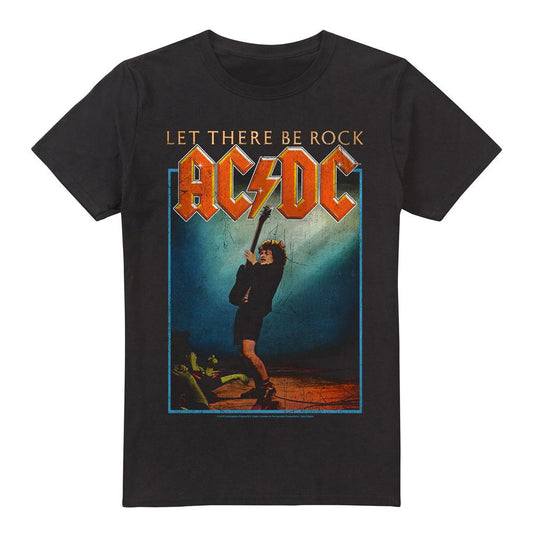 Black - Front - AC-DC Mens Let There Be Rock T-Shirt