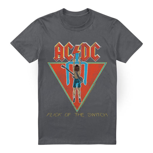 Charcoal - Front - AC-DC Mens Flick of the Switch T-Shirt