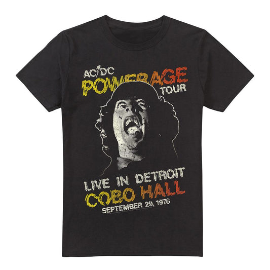 Black - Front - AC-DC Mens Powerage Tour T-Shirt
