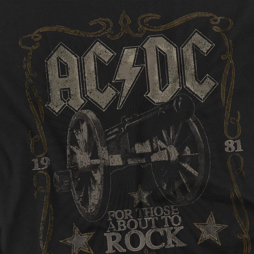 Black - Pack Shot - AC-DC Mens Rock Label T-Shirt