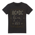 Black - Front - AC-DC Mens Rock Label T-Shirt