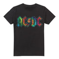 Black - Front - AC-DC Mens Tie Dye Logo T-Shirt