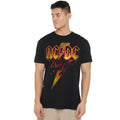 Black - Side - AC-DC Mens Fire Bolt T-Shirt